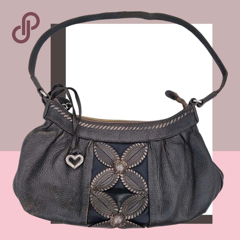 Y2K brighton mon amie masterpiece collection 3D floral applique shoulder bag 👜